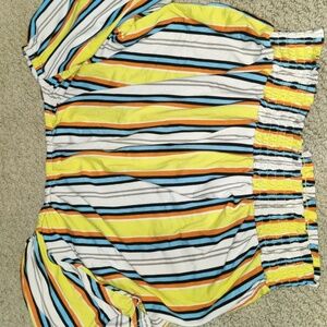 Ladies Striped Summer Top Crop